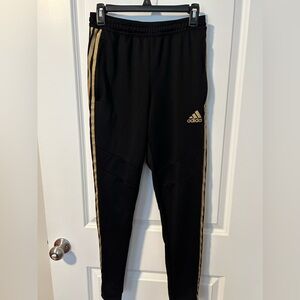 Black & Gold Adidas Joggers size small